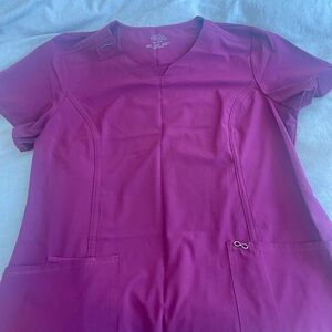 Maroon (burgundy) Cherokee scrub top like new